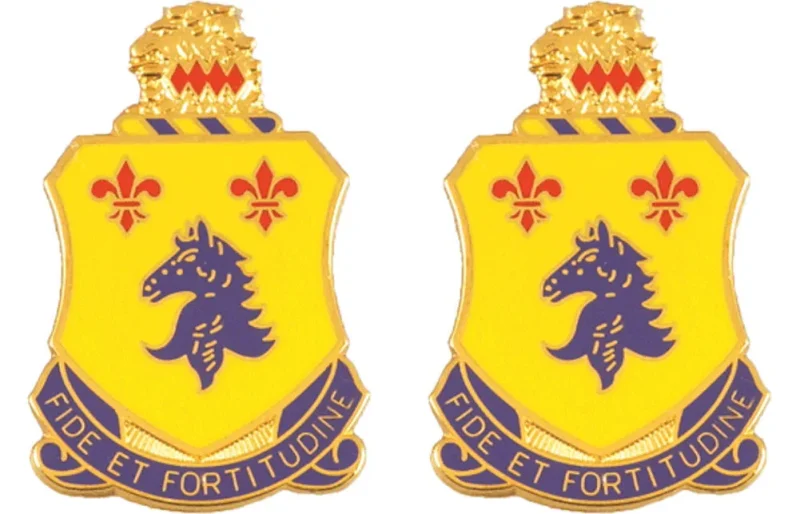 102nd armor new jersey insignia pair fide et fortituoine