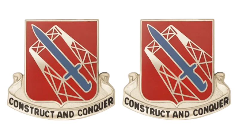 1030th transportation battalion crest pair construct and conquer