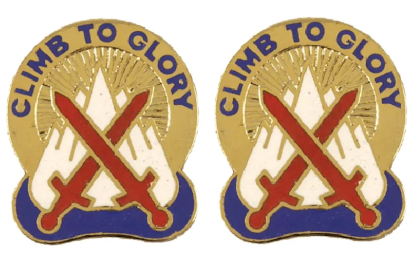 10th mountain division insignia pair climb to glory