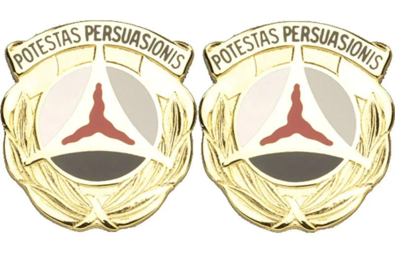 10th psyops battalion insignia pair postestas persuasionis