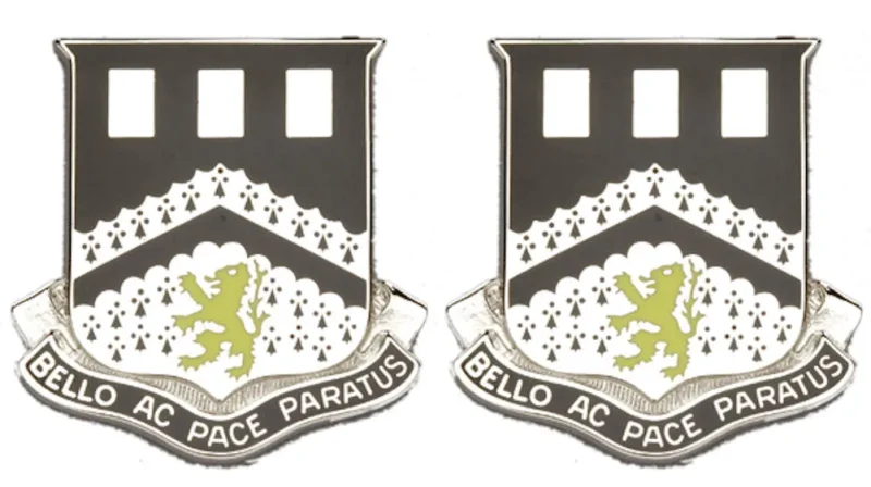 112th engineering battalion insignia pair bello ac pace paratus