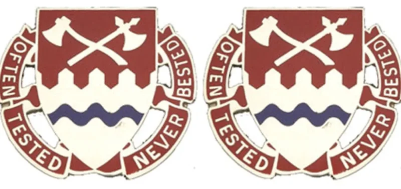 1140th engineer unit insignia pair often tested never bested