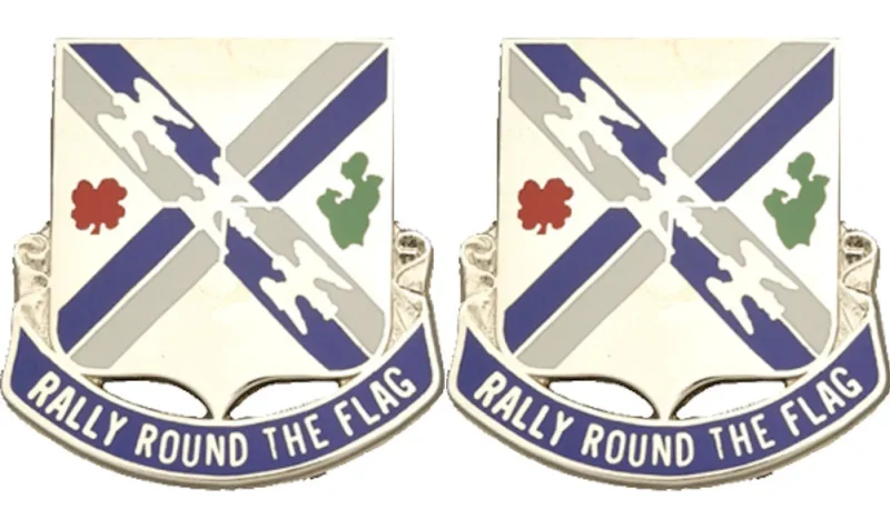 115th infantry unit insignia pair rally round the flag