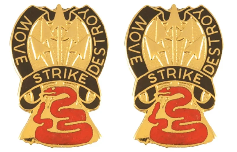 116th cavalry brigade insignia pair move strike destroy