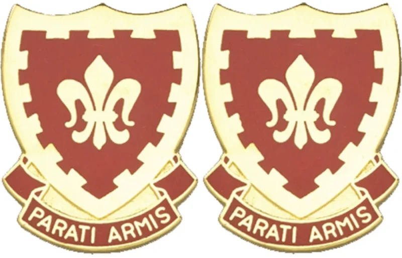 117th field artillery unit insignia pair parati aramis