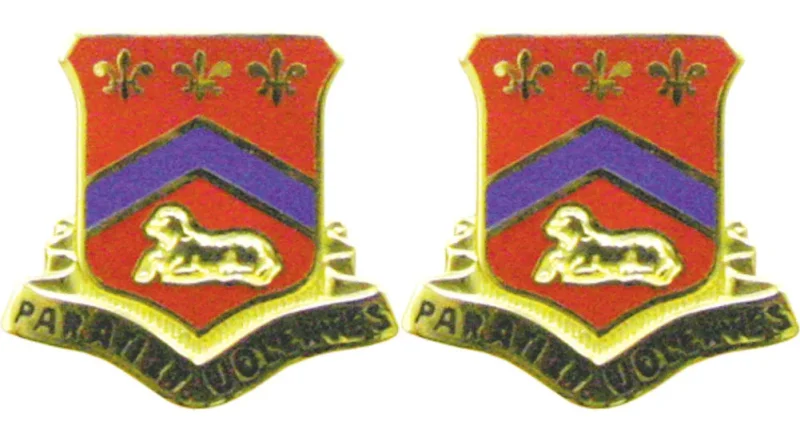 123rd field artillery insignia pair distinctive unit emblems