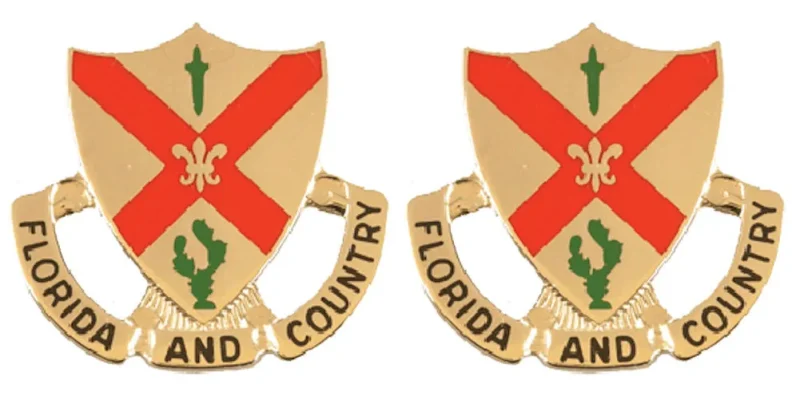 124th infantry battalion insignia pair florida country