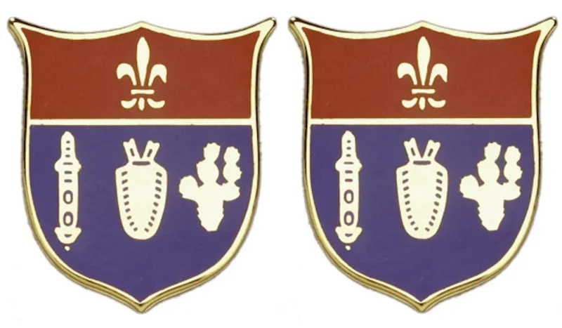 125th field artillery battalion insignia set pair