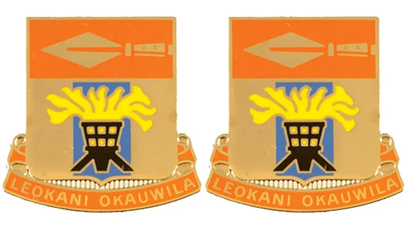 125th signal battalion insignia pair leokani okauwila