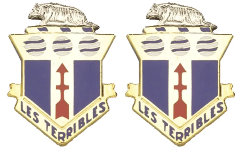 128th infantry insignia pair les terribles distinctive unit