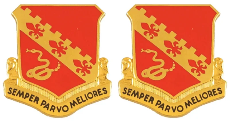 130th field artillery unit insignia pair semper parvo meliores