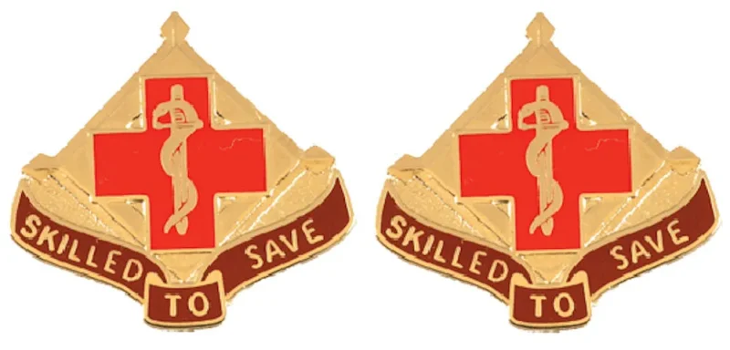 131st surgical hospital insignia pair skilled to save