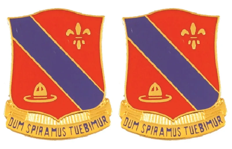 133rd field artillery insignia set pair dumspiramus