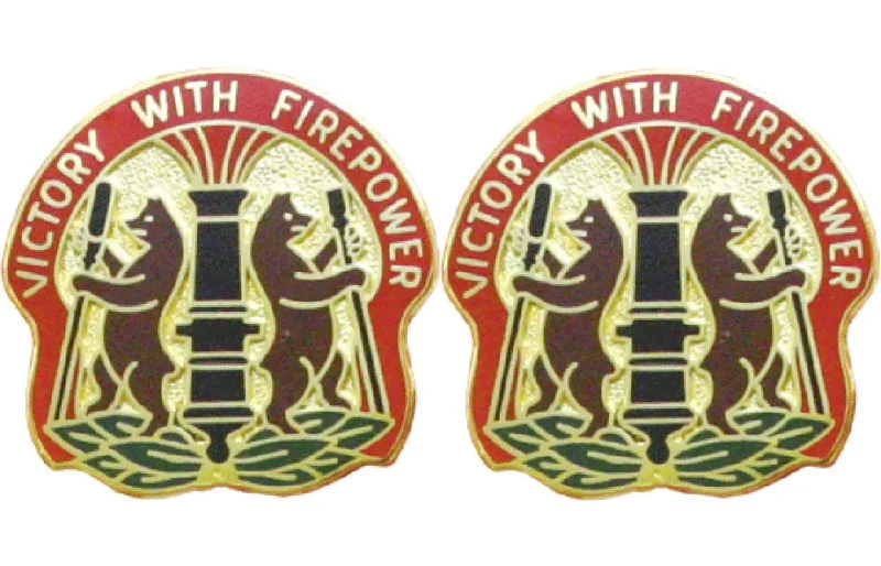 135th field artillery brigade insignia set victory with firepower