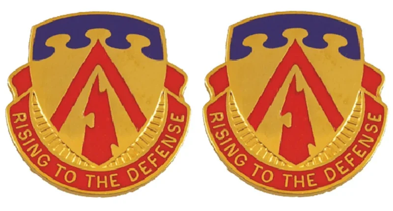 138th air defense artillery insignia pair rising to the defense