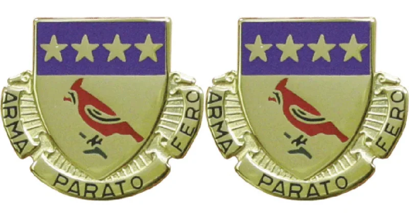 138th field artillery unit insignia pair arma parato fero