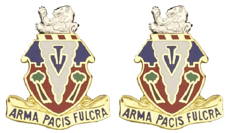 139th field artillery unit insignia pair arma pacis fulcra