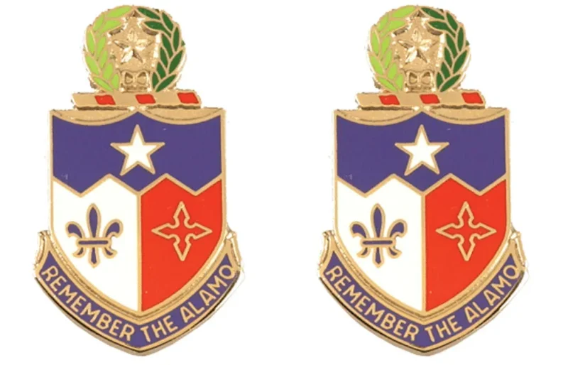 141st infantry badge set alamo heroes insignia pair