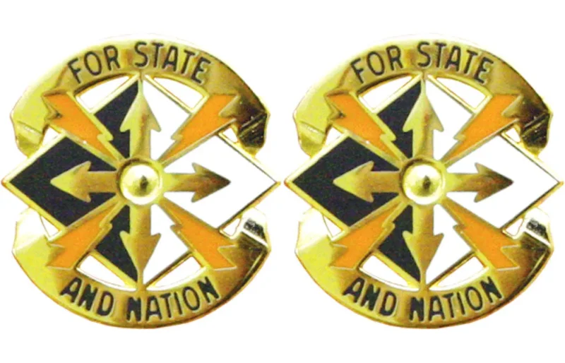 142nd signal brigade insignia pair state nation