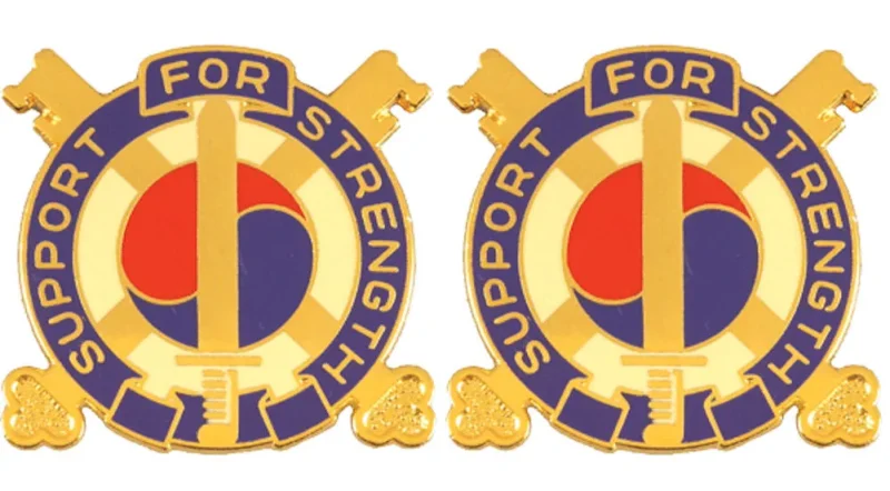 142nd support battalion insignia pair strength support