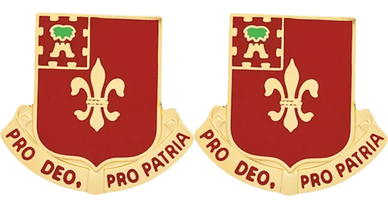 145th field artillery battalion insignia set pair for god and country