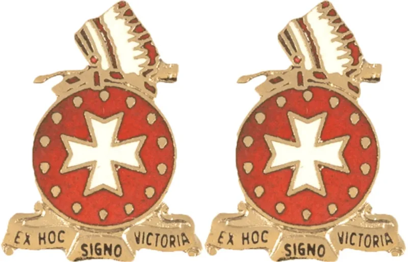 14th field artillery insignia pair ex hoc signo victory