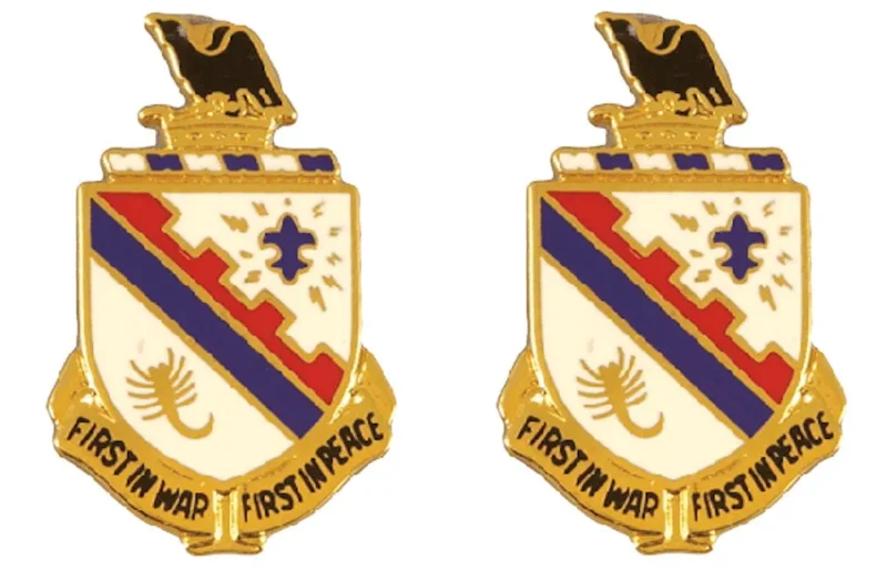 161st infantry unit insignia pair first in war first in peace