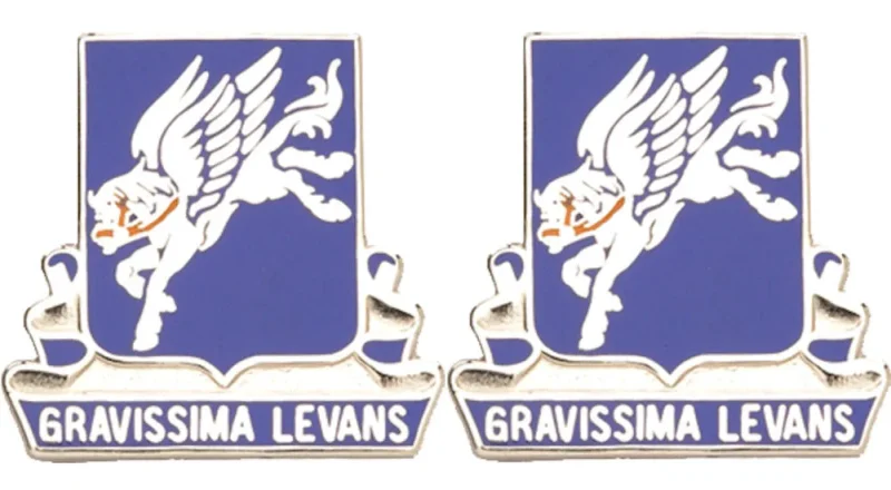 169th aviation connecticut unit insignia pair gravissima levans