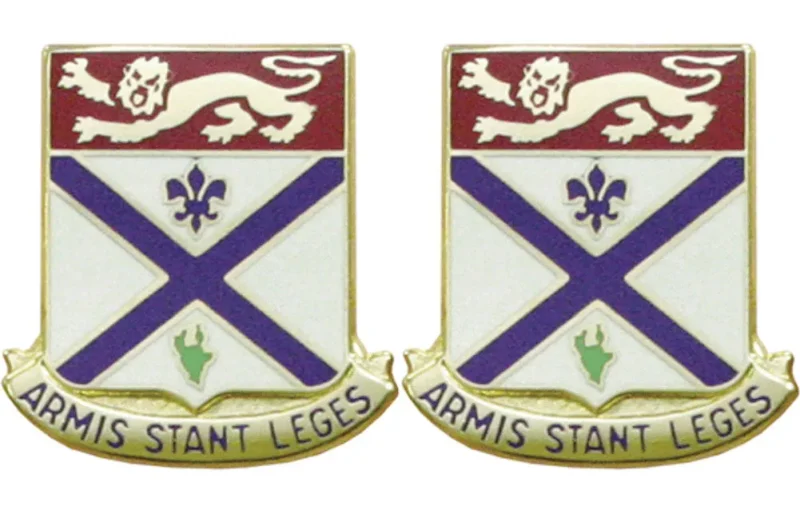 169th regiment co insignia pair armis stant lages