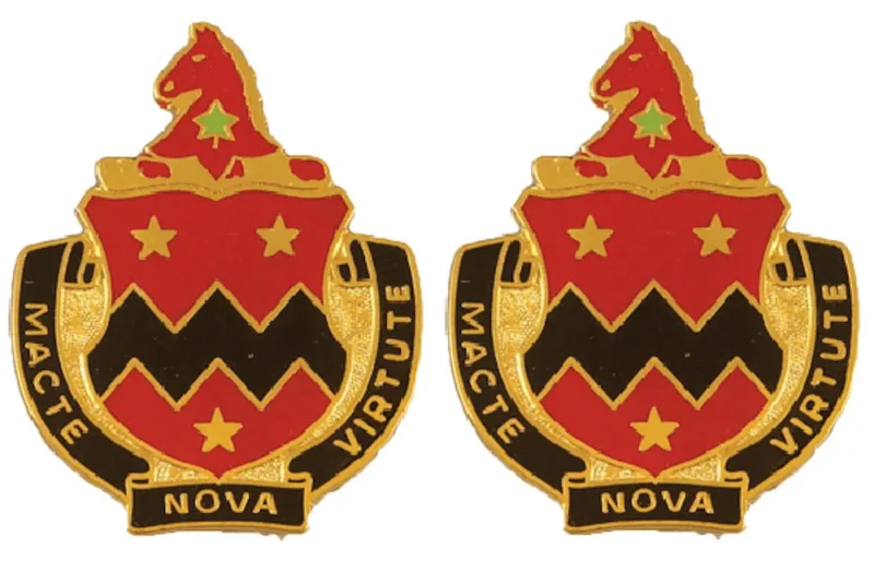 16th field artillery battalion insignia pair macte nova virtute