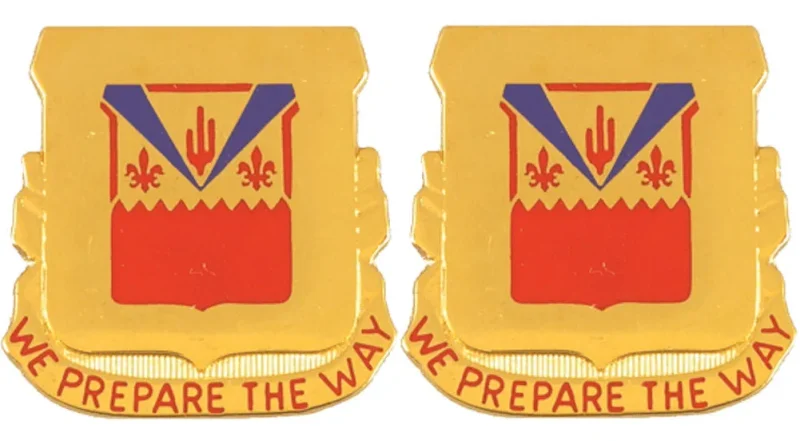 174th supply services battalion insignia pair ready for action