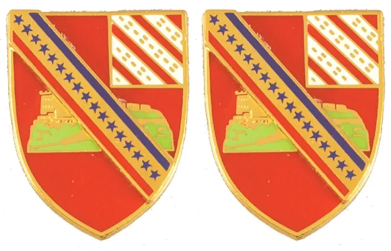 17th field artillery regiment insignia pair