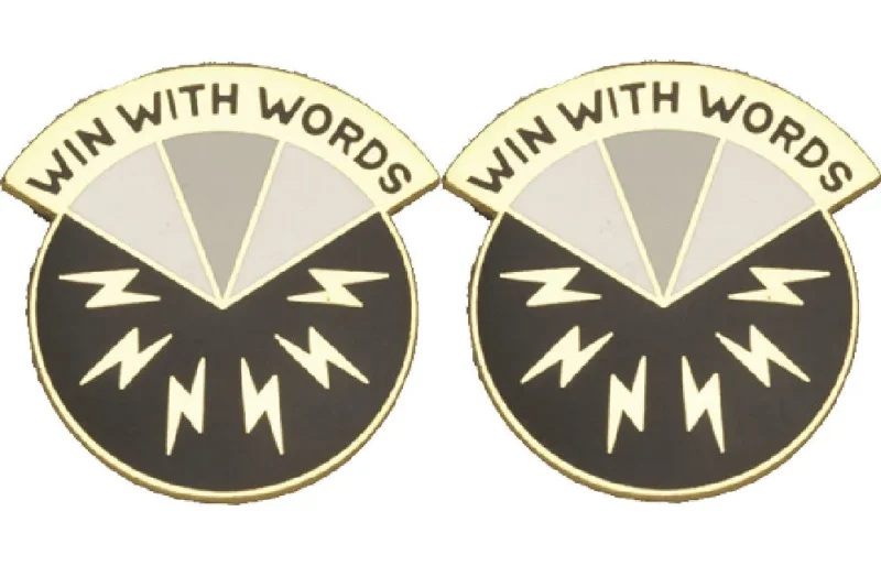 17th psyops battalion insignia pair win with words