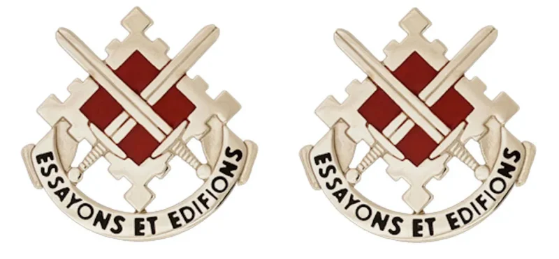 18th engineering brigade insignia pair essayons edifions