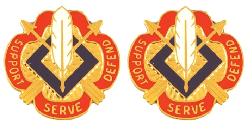 18th personnel group insignia pair support serve defend