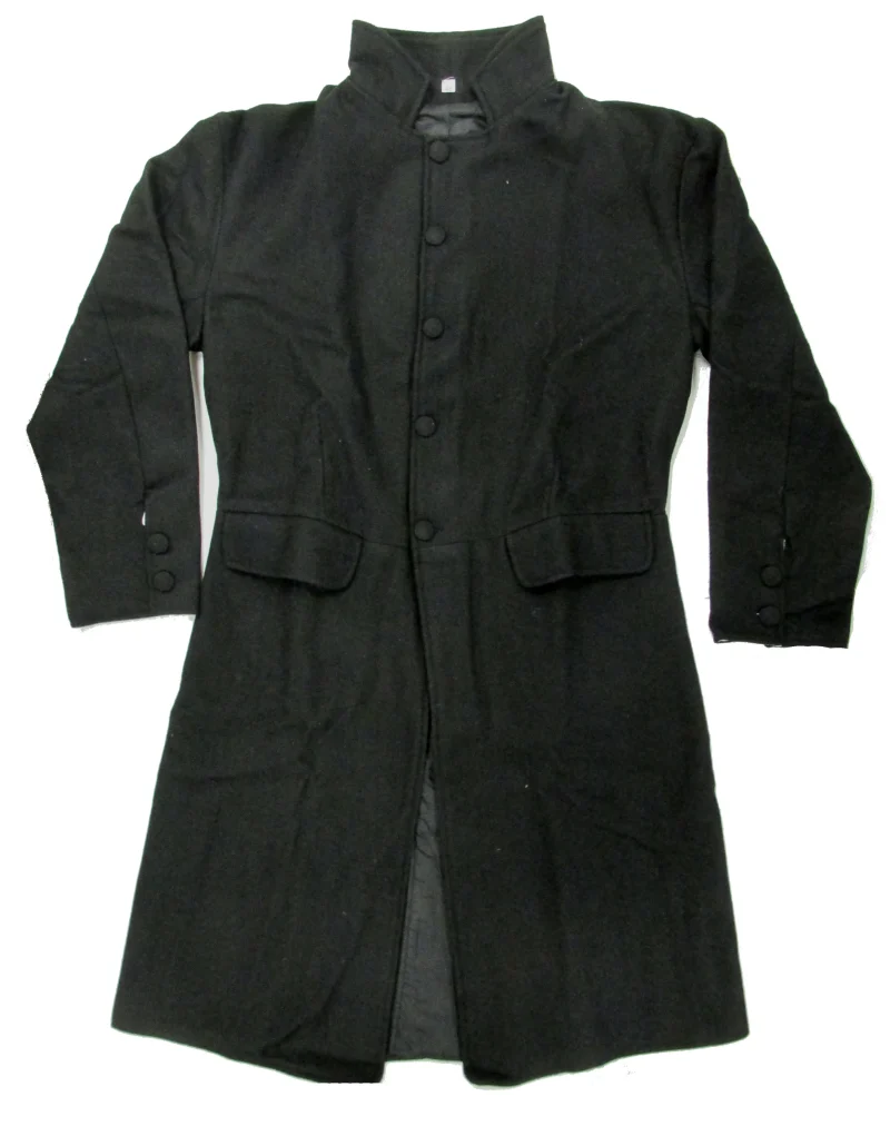 19th century wool frock coat single breasted scaled