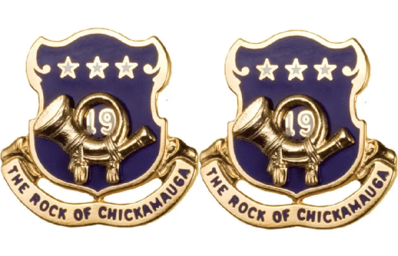 19th infantry rock of chickamauga unit insignia set