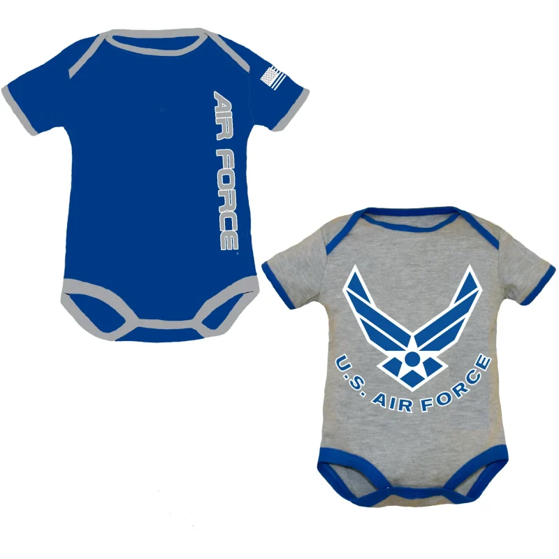 2 pack air force baby bodysuits for infants