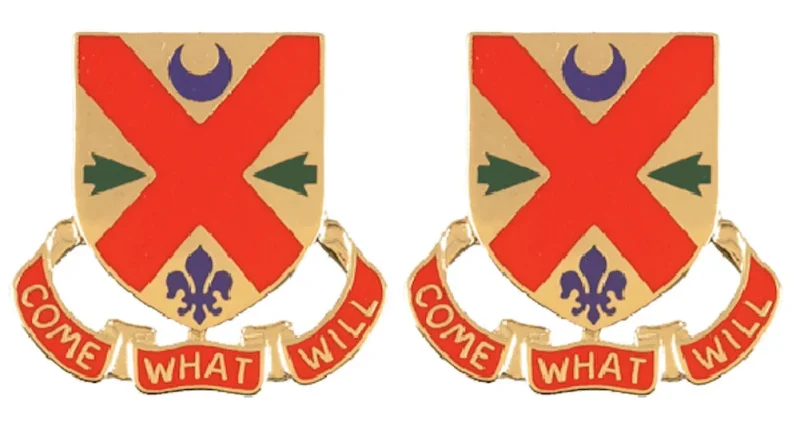 205th engineering battalion insignia set pair come what will