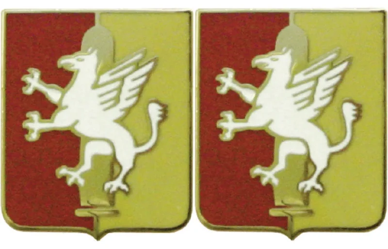 209th field artillery ny ng insignia pair