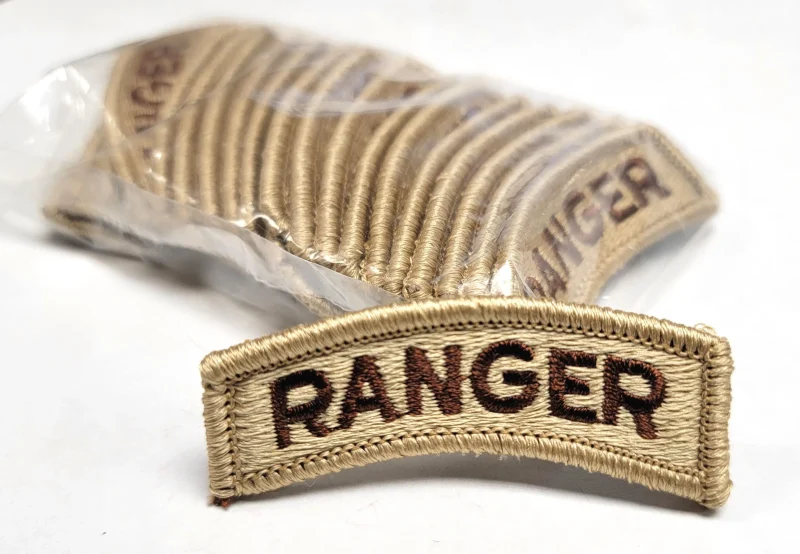 20x u s army ranger tab patches desert dcu sew on scaled