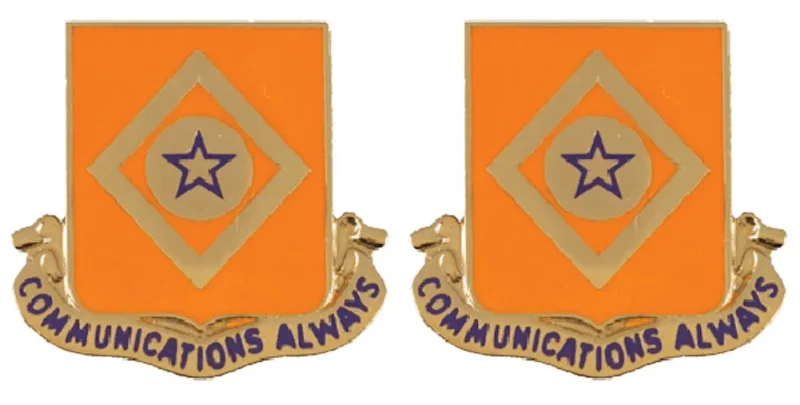 212th signal bn insignia pair