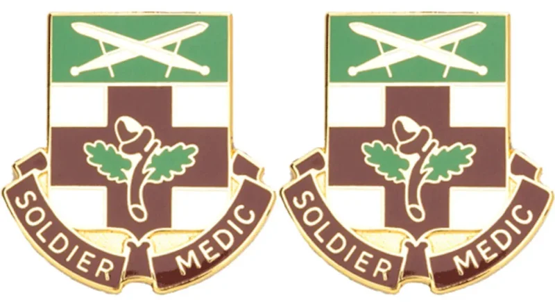 232nd medical battalion insignia set pair