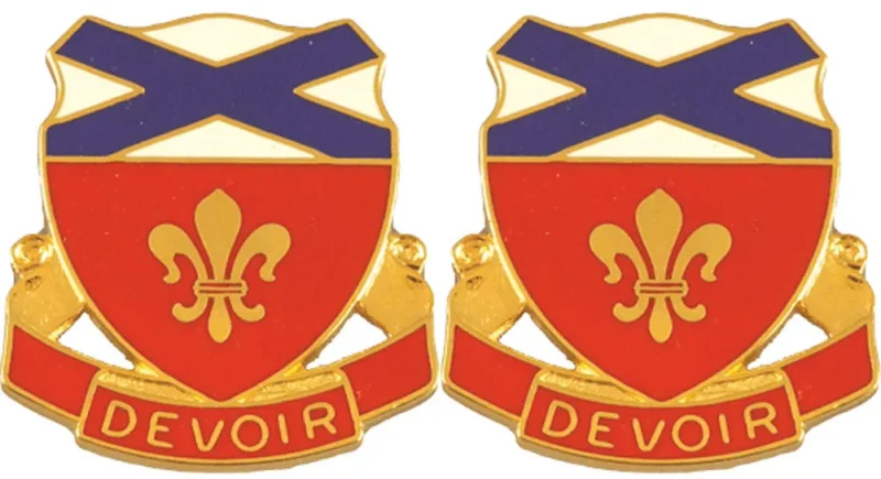 242nd engineer battalion insignia pair