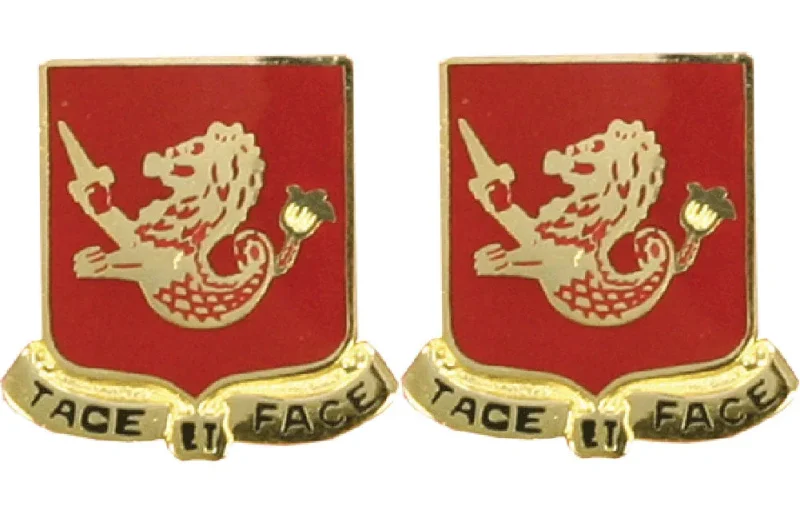 25th field artillery unit insignia set pair tact courage