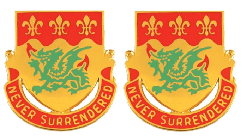 263rd armor battalion insignia pin set pair