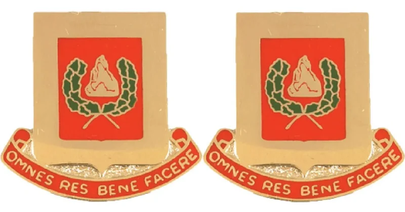 27th engineering battalion insignia pair omnes res bene facere