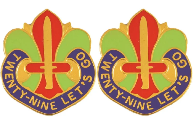 29th infantry division insignia pair twenty nine lets go