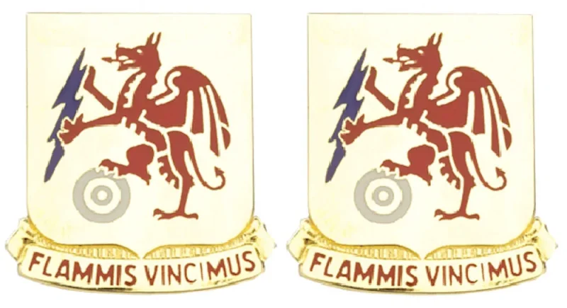 2nd chemical battalion insignia pair flammis vincimus