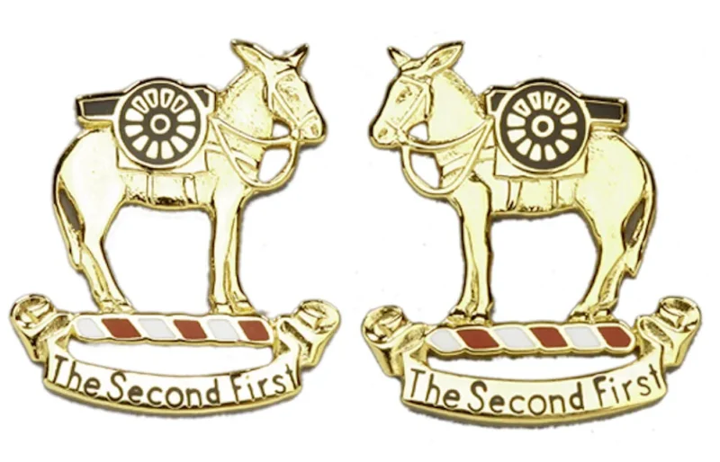 2nd field artillery unit insignia pair the second first